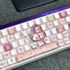 Overhead shot of the full 100-key My Melody keycap set in Cherry profile