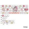 My Melody keycap set on a keyboard, demonstrating layout compatibility and themed design