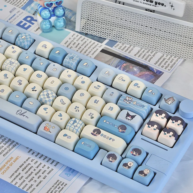 Full 135-key Osborn keycap set layout on a mechanical keyboard