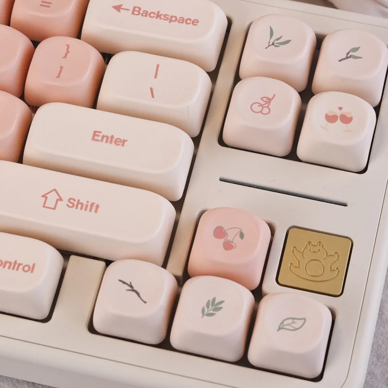 Close-up of Pink Cherry MOA keycap legends