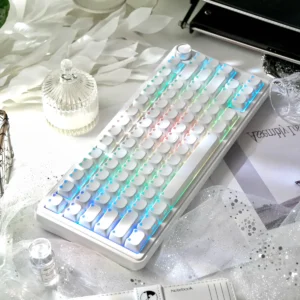 Playful Cat PBT Keycap Set with side-engraved backlit designs
