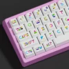 Close-up of Premium Memphis Cherry Keycap Bold Memphis design highlighting details and finish