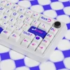 Texture and finish of premium PBT Klein Blue keycaps