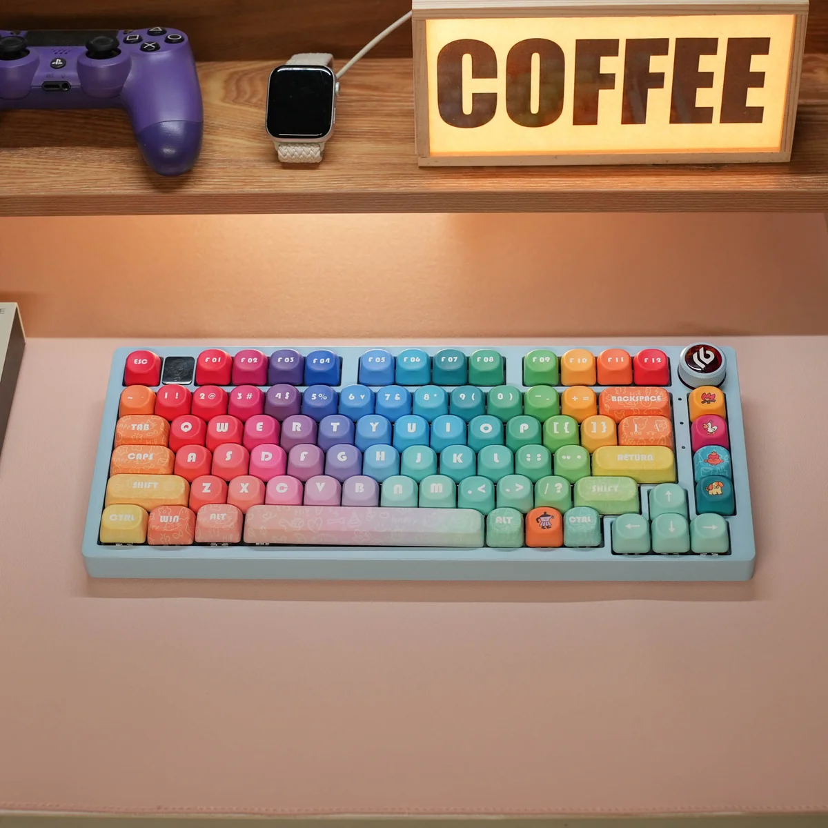 Rainbow Pbt Keycap Set Keyboard product image