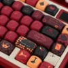 Close-up of Red Heart Queen MOA Stunning Red Queen PBT highlighting details and finish