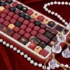Side profile of Red Heart Queen MOA Stunning Red Queen PBT showing keycap set shape and fit