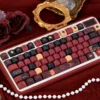 Detailed texture view of Red Heart Queen MOA Stunning Red Queen PBT design and material