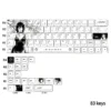 Close-up of Reze keycap design with spring anime aesthetic