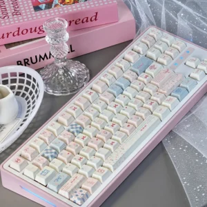 Elegant Rococo PBT Dye-Sub Keycap Set on a mechanical keyboard