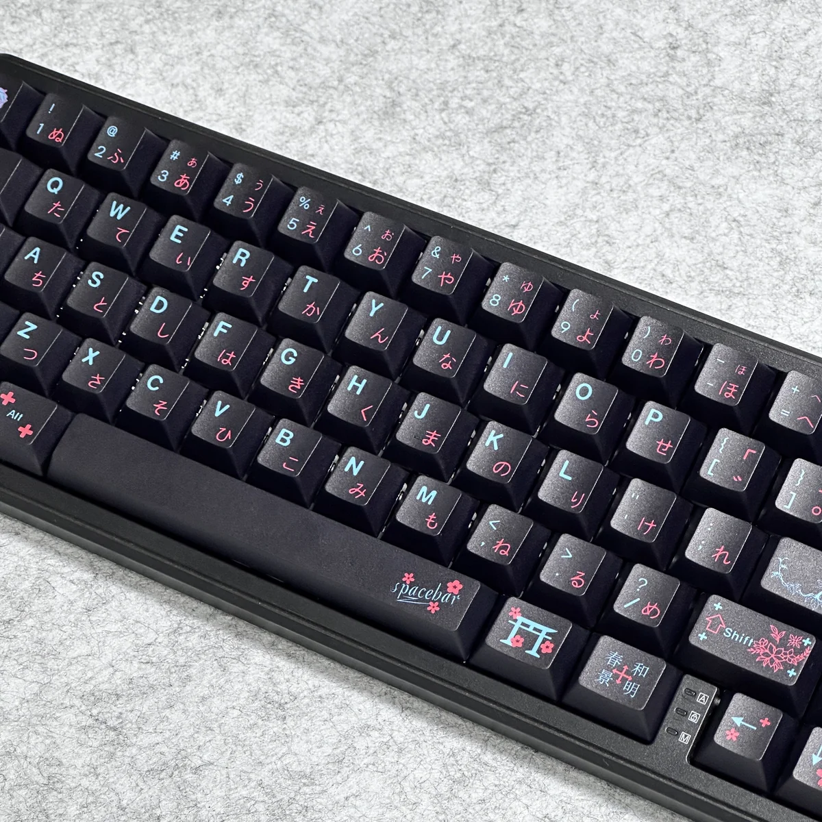 PBT texture and matte finish of Serene Japanese keycaps