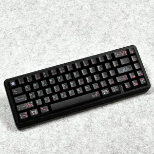 Serene Japanese PBT Dye-Sub Keycap Set on a minimalist keyboard