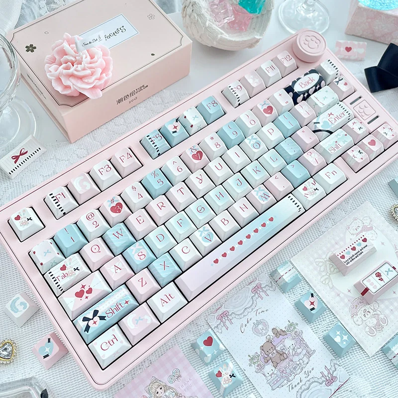 Serene Ocean Romance Cherry Premium PBT keycap hero image featuring Serene Ocean Romance Keycap Set