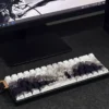 Shadow PBT Keycap Set with side-engraved backlit legends on a dark mechanical keyboard