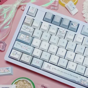Sleepy Sheep PBT Keycap Set on a mechanical keyboard