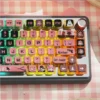 Side profile of SPY X FAMILY Characters Spy x Family themed showing keycap shape and fit
