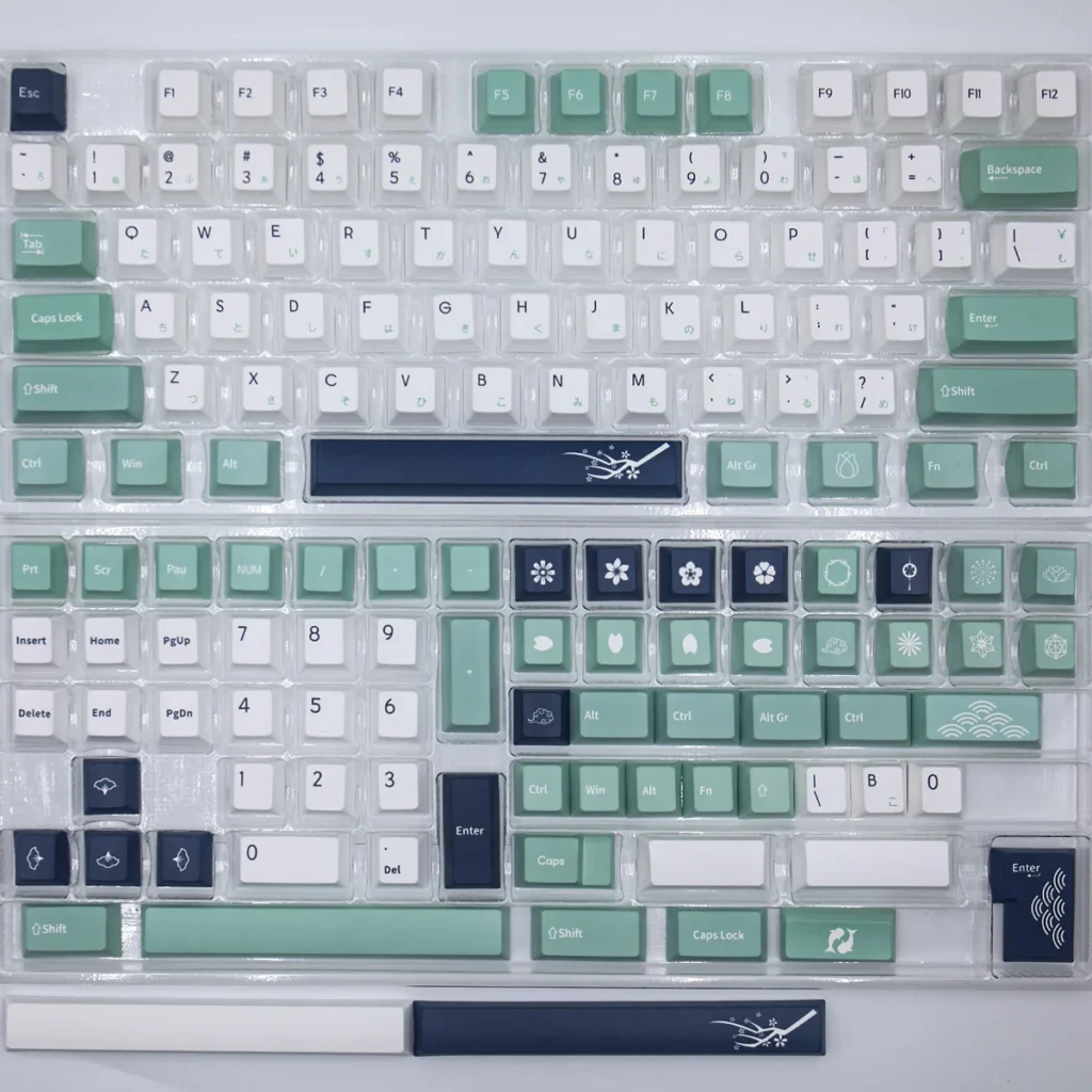 Textured PBT surface of a Classic Emblem keycap