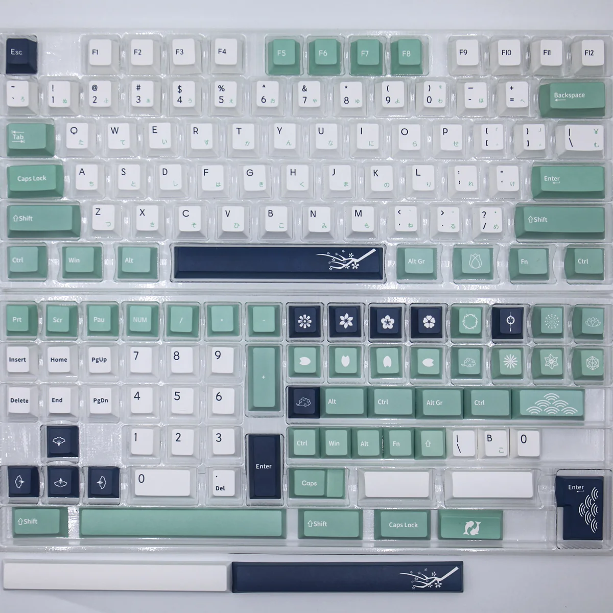 Textured PBT surface of a Classic Emblem keycap
