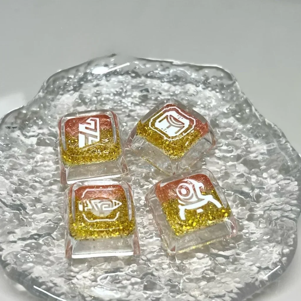 Valorant Chamber Skill Keycaps Valorant Chamber installed on a mechanical keyboard setup
