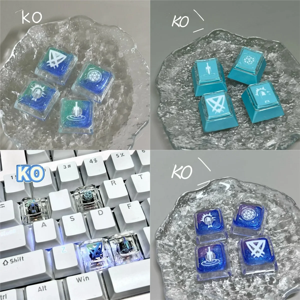 Valorant Kay/O Skill Keycaps Handmade translucent hero image featuring Valorant Kay/O