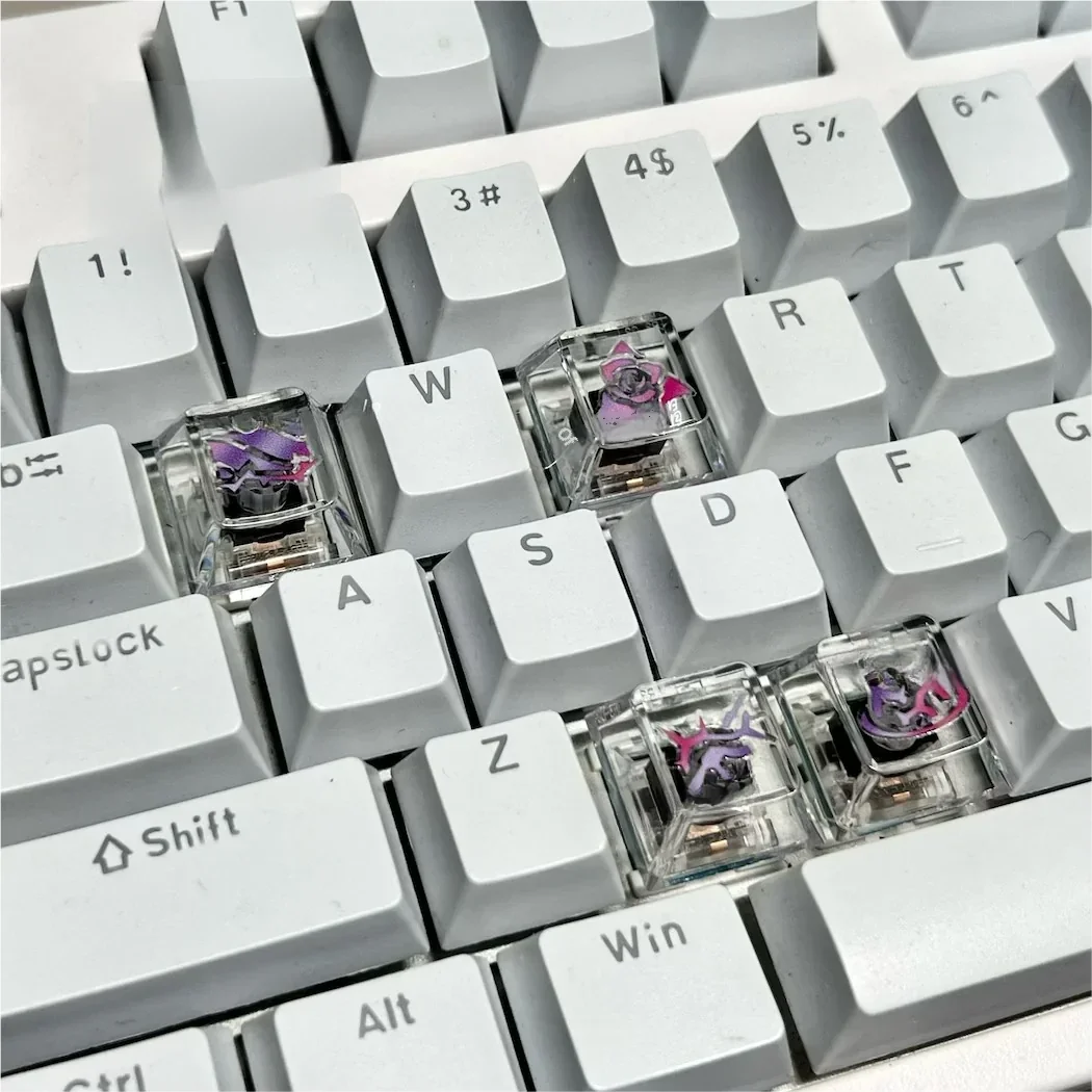 Valorant Vyse Skill Keycaps Handcrafted Valorant installed on a mechanical keyboard setup
