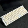Detailed shot of individual Cloud Floral keycaps, emphasizing vibrant colors and crisp legends