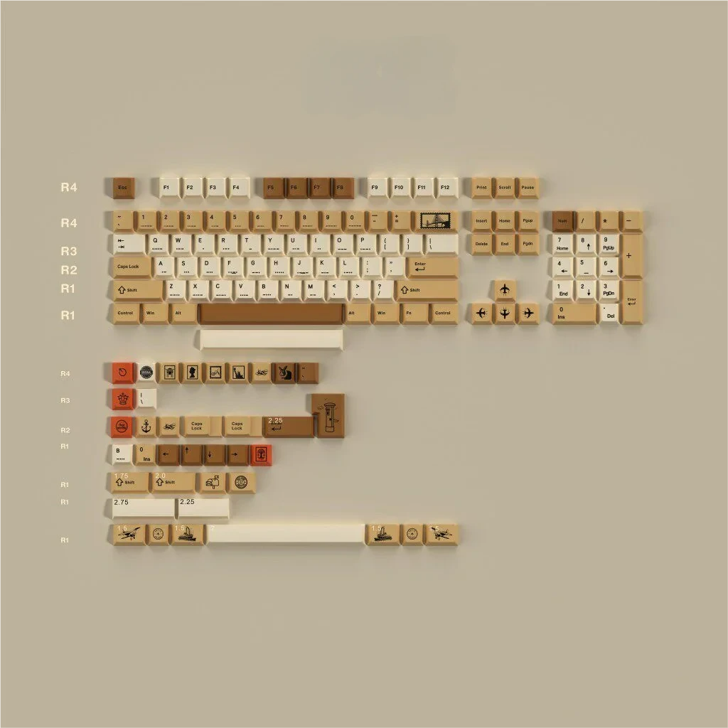 Vintage Stamp Cherry Keycap Unique stamp-themed installed on a mechanical keyboard setup