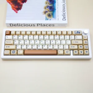 Vintage Stamp Cherry Keycap Unique stamp-themed hero image featuring Vintage Stamp Keycap Set