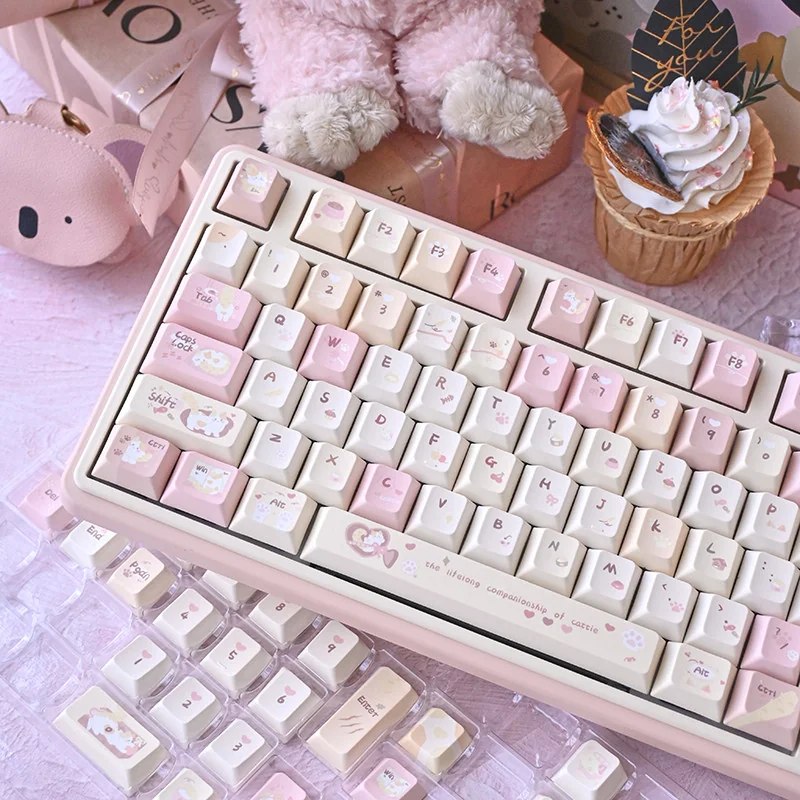 Close-up of Whimsical Karami Cherry Keycap Unique Kara Mi PBT highlighting details and finish