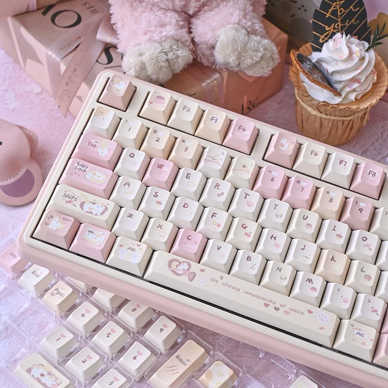 Detailed texture view of Whimsical Karami Cherry Keycap Unique Kara Mi PBT design and material