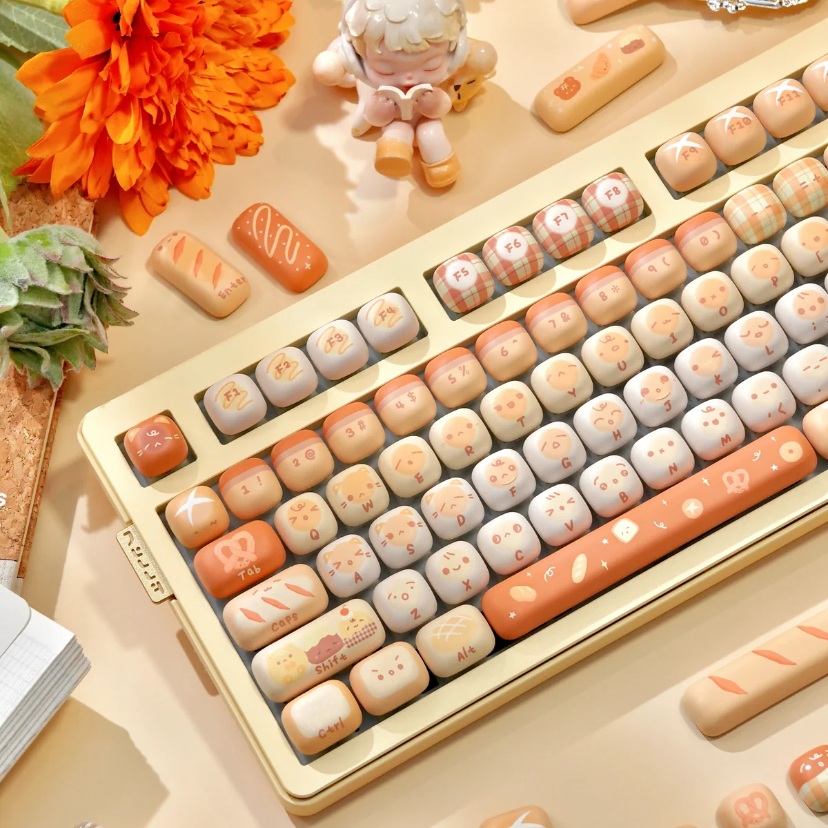 Full layout view of the Whimsical Mantou Keycap Set