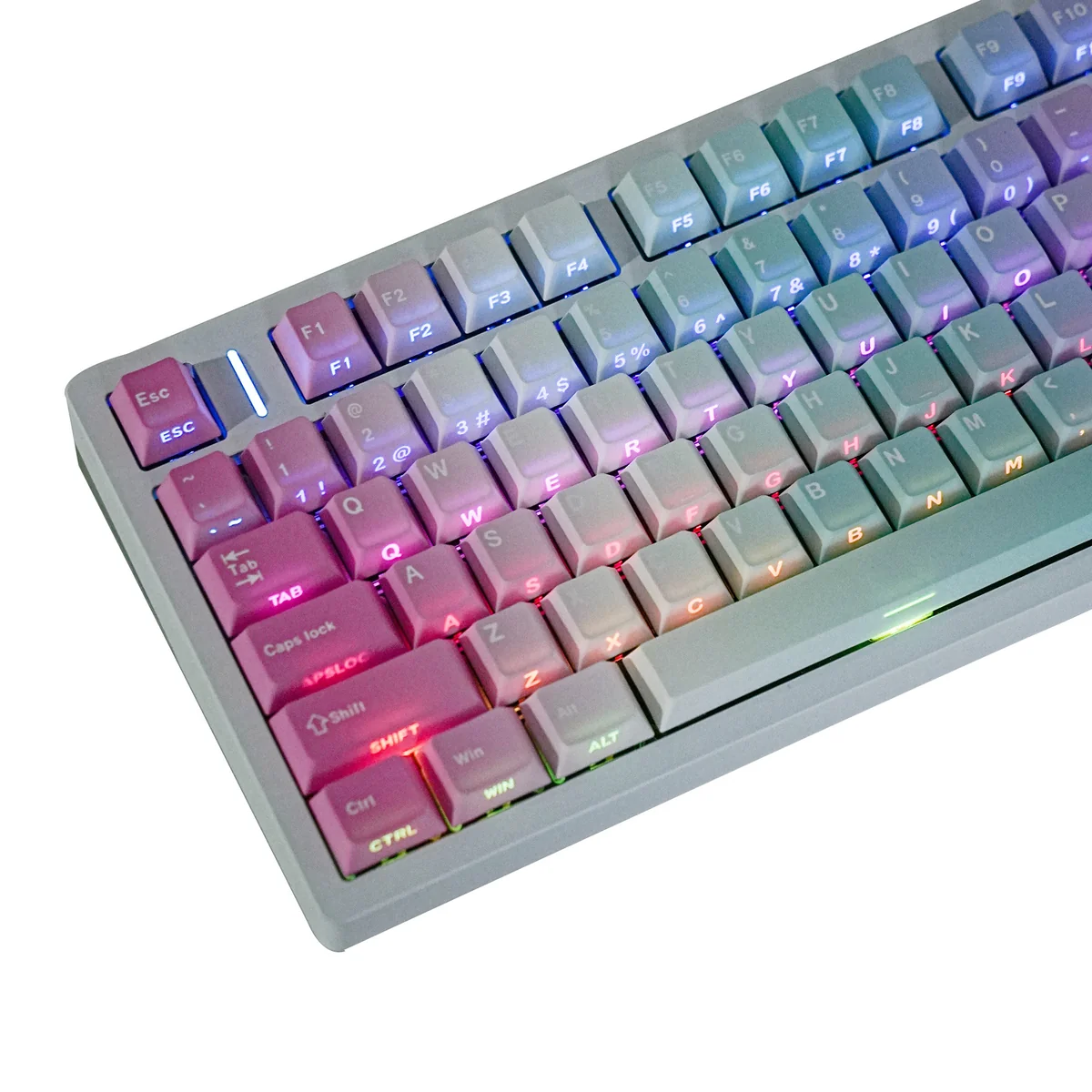 Y2K Cherry Keycap Set Vibrant Y2K PBT Keycaps for installed on a mechanical keyboard setup