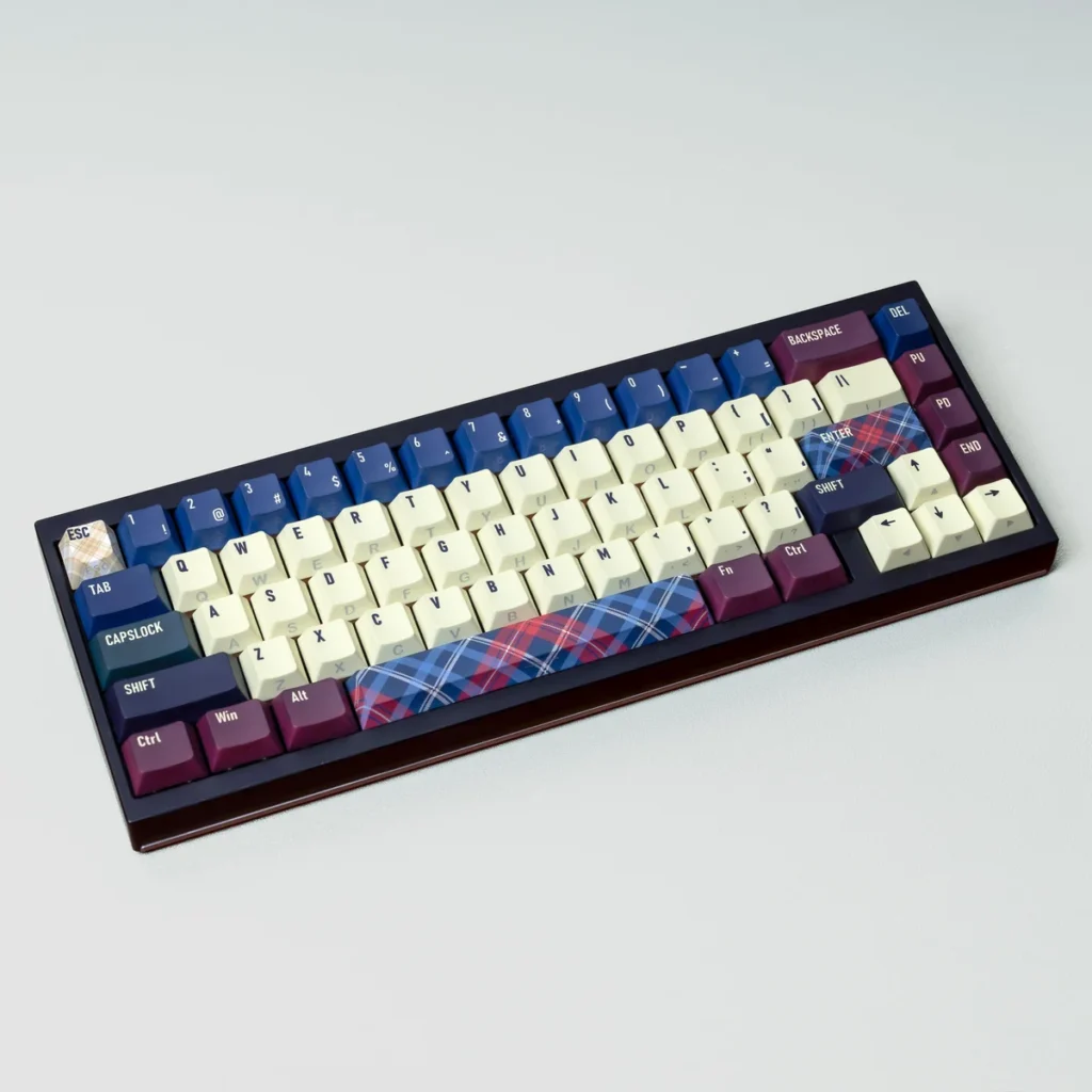 Americano Retro PBT Keycap Set with vintage coffee shop aesthetic on a mechanical keyboard