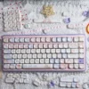 Angel Bear MOA Profile PBT Keycap Set on mechanical keyboard