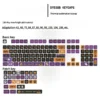 Various Halloween MOA keycaps scattered, emphasizing the rich color contrast and playful spooky design elements.