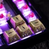 Luminous effect of the Copper lightning keycap shining with keyboard RGB backlight