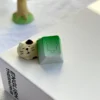 Detailed view of Whimsical Blueberry Ice Cream Keycap, metallic finish