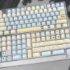 Full C Fox keycap set spread with character accents