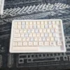 Close-up of C Sugar keycaps showing vibrant dye-sub legends