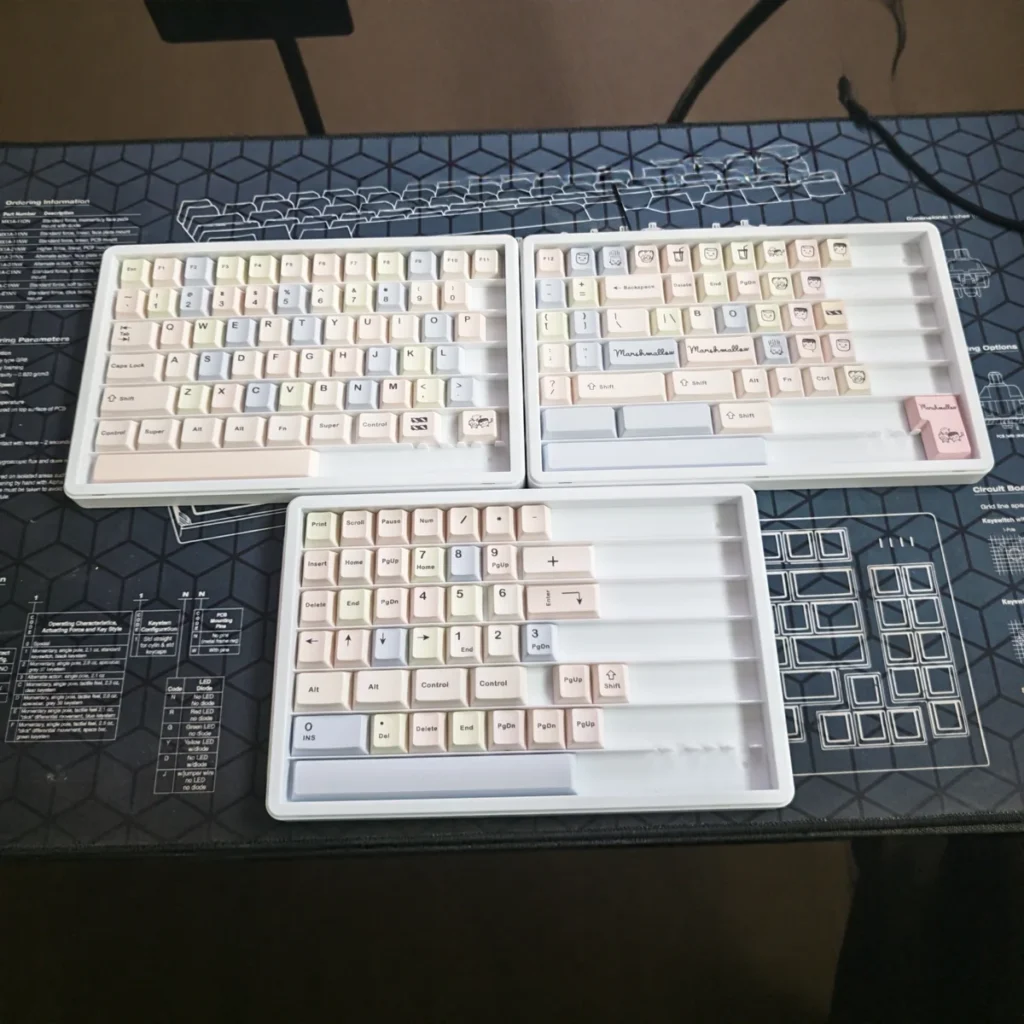C Sugar PBT Dye-sub Keycap Set on mechanical keyboard