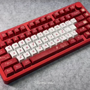 Camellia Series Cherry Keycap Durable PBT installed on a mechanical keyboard setup