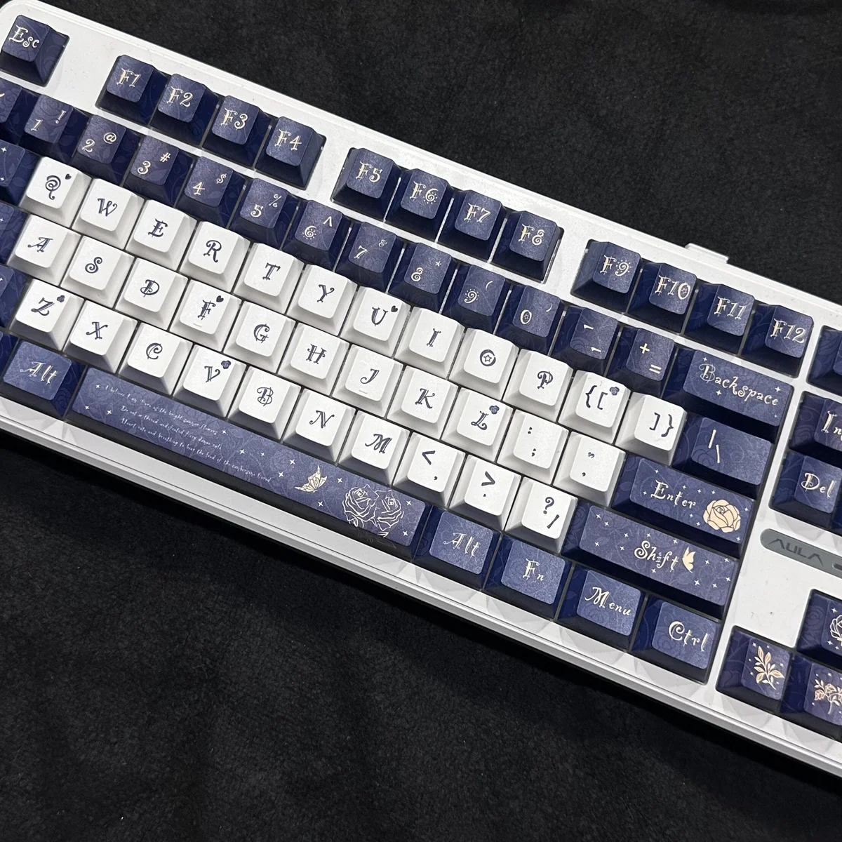 Side profile of Camellia Series Cherry Keycap Durable PBT showing keycap set shape and fit