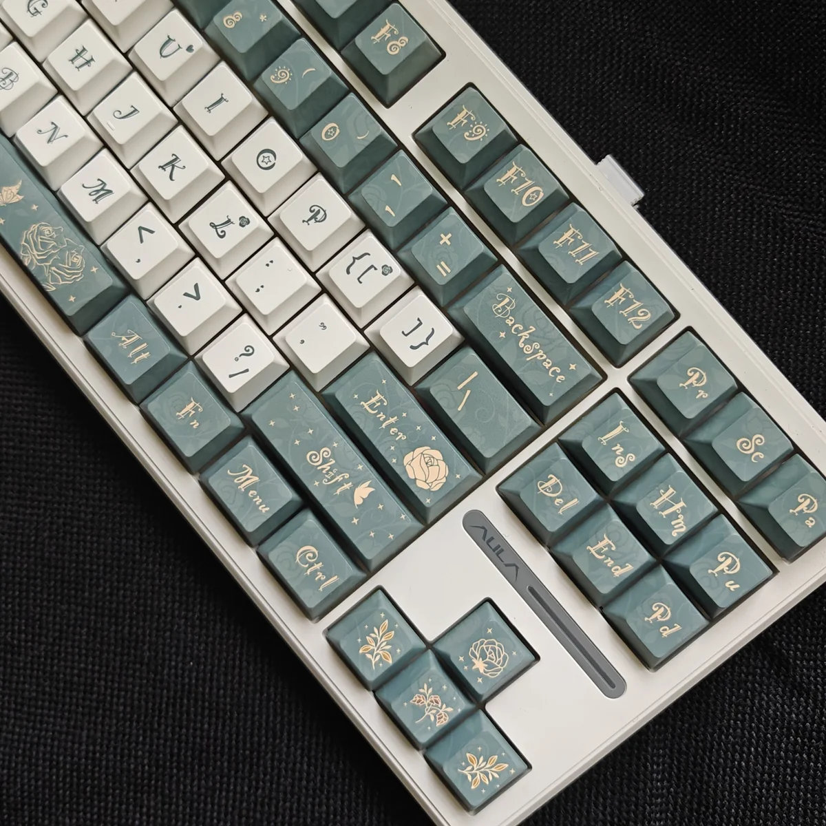 Detailed texture view of Camellia Series Cherry Keycap Durable PBT design and material