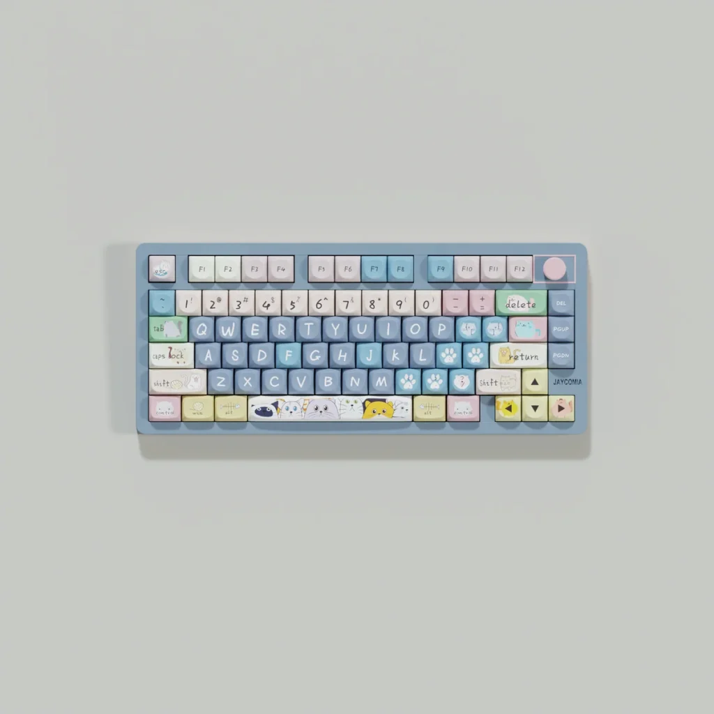 Full Cat & Mouse MOA Keycap Set on mechanical keyboard