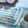 Detailed texture view of Charming Daisy Series Keycap Charming Daisy PBT design and material
