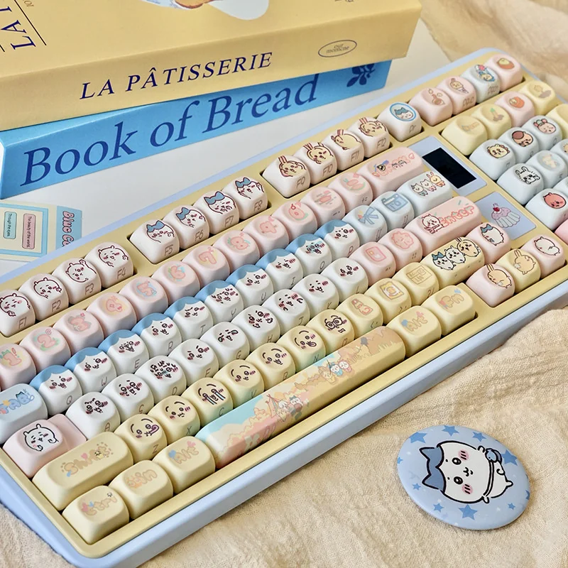 Chiikawa MOA PBT Keycap Set with whimsical character designs