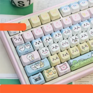 Chiikawa Whimsical Characters MAO Cute PBT hero image featuring Chiikawa Keycap Set