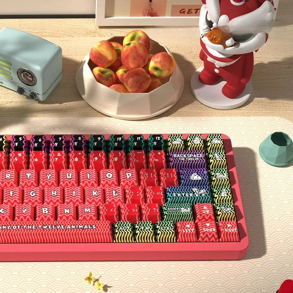 Chinese Zodiac Cherry Keycap Exquisite Chinese installed on a mechanical keyboard setup