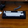 Cosmic Elegance Galaxy MOA Premium PBT MOA installed on a mechanical keyboard setup
