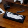 Side profile of Cosmic Elegance Galaxy MOA Premium PBT MOA showing keycap set shape and fit