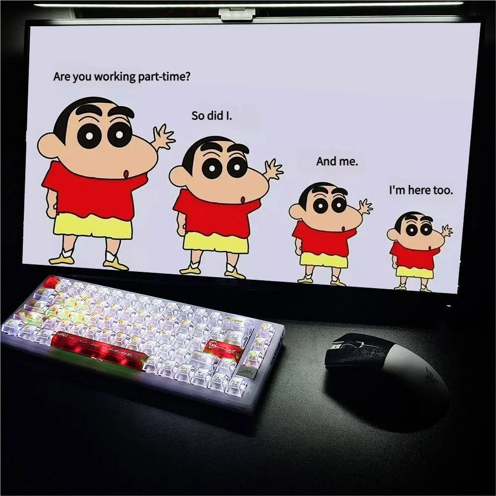 Crayon Shin-chan Frosted PC Keycap Set with RGB glow
